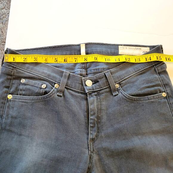Rag & Bone Jeans Women's 28 Gray Croxley Skinny Mid Rise Festival Grunge Boho - Picture 9 of 11